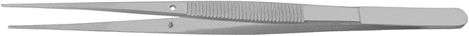 Fine Point - Micro Tweezers Forceps - Splinter Remover Pliers College Cotton Pliers Stainless Steel (Straight 6")