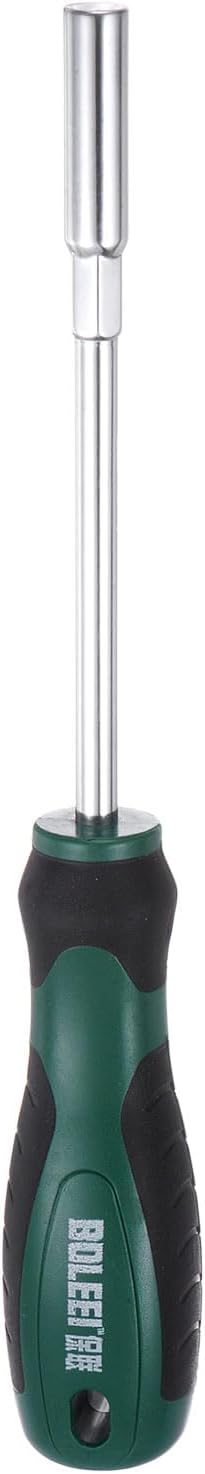 HARFINGTON Metric Nut Driver 5mm CR-V Non-Magnetic Tip Hollow Shafts Hex Socket Screwdriver with Non-Slip Handle for Automobile Repair