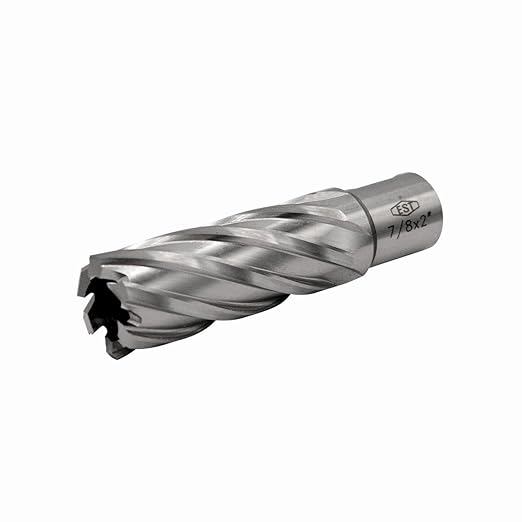 HSS M2AL Annular Cutter 2" DOC with 3/4" Weldon Shank for Magnetic Drill Press by EST (D7/8" X 2")