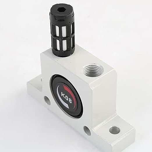 (2 Counts) K08 K 1/4'' Thread Pneumatic Vibrator Power Concrete Vibrator Ball Type Aluminum Alloy Air Turbine Oscillator with Silencer K8