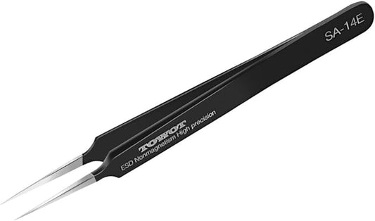 TOWOT Precision Tweezers, Anti-static Stainless Steel Pointed Tweezers for Electronics, Crafts, Soldering, Welding, Experimental Work, and Jewelry Making Industrial Tweezers