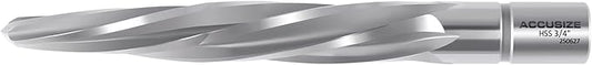 Accusize Industrial Tools 3/4'' H.S.S. Aligning Reamer with 3/4'' / 0.75'' Weldon Shank, Spiral Flute, 0521-0034