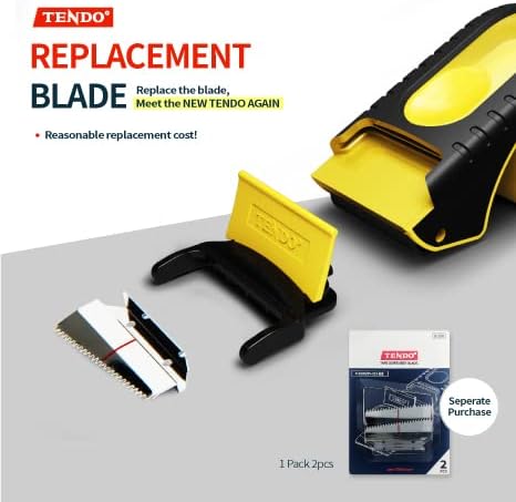 Heavy Duty Shipping Tape Dispenser: TENDO째 Premium Line ??Reusable, Replaceable, Eco-Friendly 2?쇺?Master Piece Dispenser for Pros with Patented 10째 Sloped Chromium Blades - P-2200 (4th Gen.)_Yellow