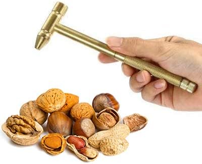 6 in 1 Micro Mini Multifunction Copper Craft Hammer & Screwdriver Hand Tools Ideal for Watchmaker Jewelers and Walnut eaters