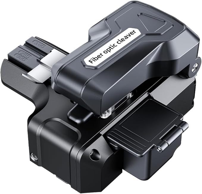 2026 Upgraded Mini One-Step Fiber Optic Cleaver, Ribbon Fiber Cleaver with ??0.5째 Precision, 24-Point Blade & 3-in-1 Holder ??Universal Splicer Companion for All Major Fusion Splicers