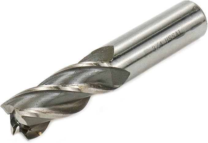 End Mill 3/4" Cutting Dia 3/4" Shank Dia End Mill Drill Bits for Cuttting Metal Stainless Steel Cast Iron