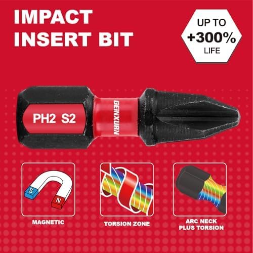 (PH/TORX/HEX/PZ/SQ/SL) Screwdriver Bits Set, 66 Pieces Impact 1?? 2?쒶agnetic S2 Steel Multi Power Insert Driver Bits and 3Pc Bit Holder with Organizer Sleeve