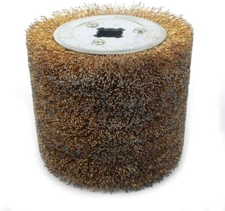 SIGNI Copper Plated Steel Wire Drawing Polishing Burnishing Wheel for surface finishing of Stainless Steel, Aluminum, Metal and Wood (Copper coated steel wire 0.5mm)