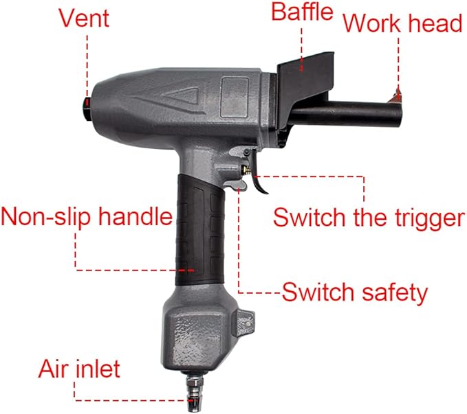 Pneumatic Nail Puller Wood Plank 1.7-3.5MM Air Nail Remover 0.45-0.75Mpa