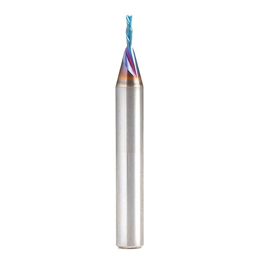 Amana Tool Solid Carbide Spektra Extreme Tool Life Spiral Plunge Router Bit Down-Cut, 46448-K, 1/16 Dia x 1/4 CH x 1/4 SHK 2 Inch L