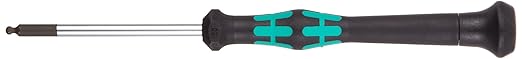 Wera 05118094002 Kraftform Micro 2052 Ballhead Hexagon Electronics Precision Screwdriver, 2.5mm Head, 60mm Blade Length