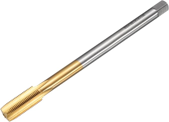 uxcell Metric Thread Tap M11 x 1 H2 130mm Straight Flute Screw Thread Milling Machine Taps Threading Tapping Repair Tool