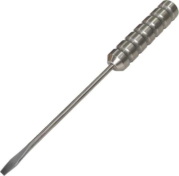 WEDO Stainless Steel Slotted Screwdriver, Flat Head Screwdriver, Corrosion Resistant, Rust Proof, 5 * 100mm