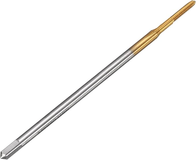 uxcell Metric Thread Tap M2 x 0.4 H2 80mm Straight Flute Screw Thread Milling Machine Taps Threading Tapping Repair Tool