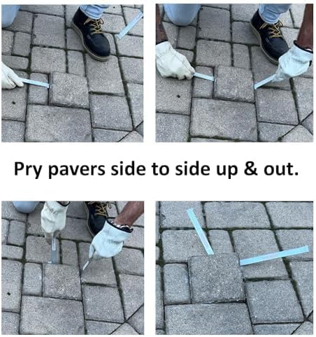Keyfit Tools U.S.A. Paver Puller PRO 9" Contractor Grade 4140 Heat Treated & Case Hardened Steel w/Joint Scraper Micro Teeth & Gripper Slots Paver Extraction Removal Raise Locked Bricks & Pavers