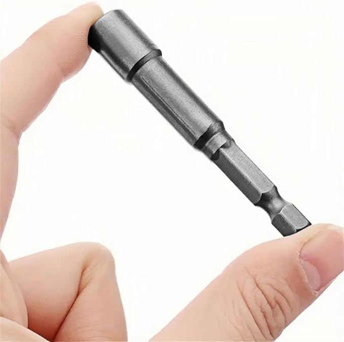 10PCS 5/16 Nut Driver Set,6mm-19mm Hex 5/16 Drill Bit Nut Driver Set Socket Adapter 1/4 Inch 42mm Electrician Tools