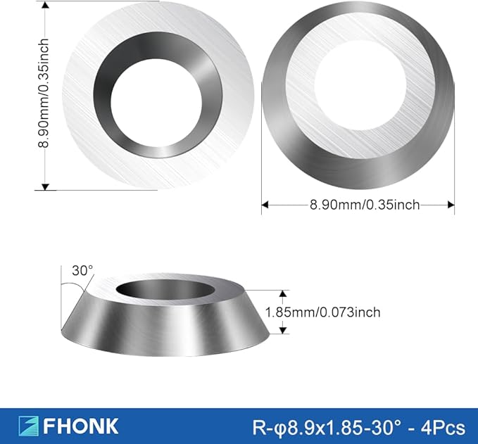 34Pcs Tungsten Carbide Cutters Inserts Set, Lathe Tools for Wood Lathe Turning Tools, Supplied with Screws and Screwdriver (Silver-34Pcs)