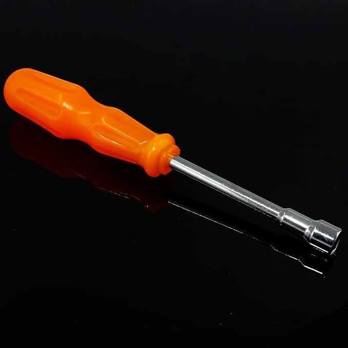 Biaungdo 10mm Socket Wrench Screwdriver, High-Carbon Steel Hexagon Nut Driver Non-Magnetic Tip Hex Nut Screwdriver Hand Tool