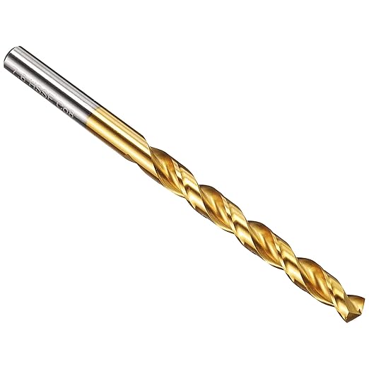 PATIKIL 7.5mm Drill Bit, M42 8% Cobalt High-Speed Steel Jobber Straight Shank 135째 Titanium Nitride (TiN) Coated for Hard Metal Stainless Steel - 1 Pack