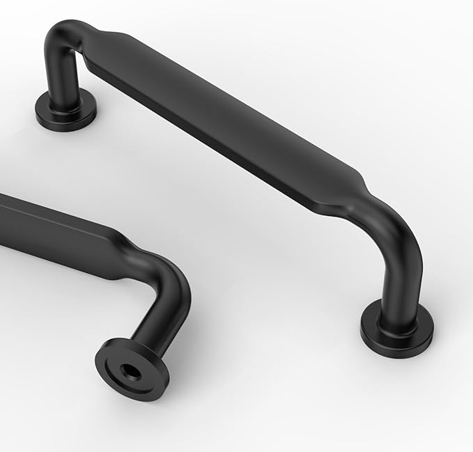 Asidrama 10 Pack 3 Inch(76mm) Matte Black Kitchen Cabinet Handles, Cabinet Pulls Kitchen Cabinet Hardware for Cupboard Drawer Pulls