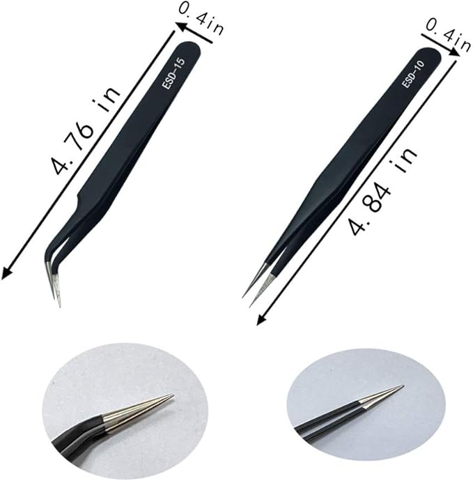Professional welding auxiliary tools 6 double-sided repair tools, 2 precision tweezers, soldering iron accessories DIY accessories, suitable for electronic repair and welding