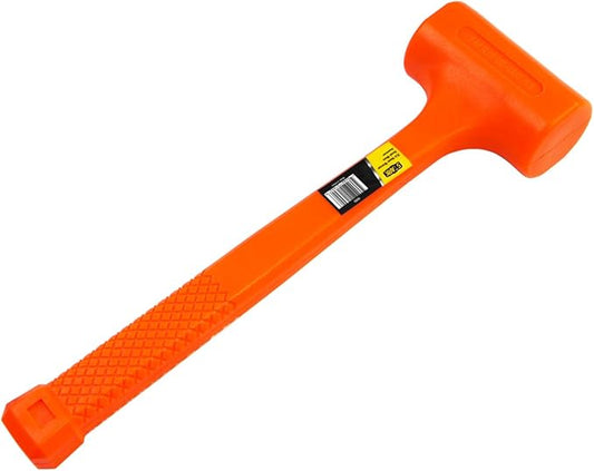 Stark USA 2-Pounds Dead Blow Hammer, 2 lbs Pound Grip Mallet Hammer Handle Spark Rebound Resistant Head, Orange