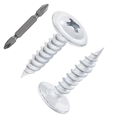 Wensilon(350 pcs)#8횞5/8" Phillips Truss Head Wood Screws White Iron Quick Metal Self Tapping