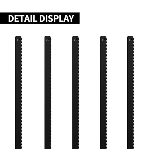 JUGREAT Professional Steel Mini Hacksaw Blades 6" / 150mm Length(24T 10 Pack), High Speed Steel Grounded Medium Teeth