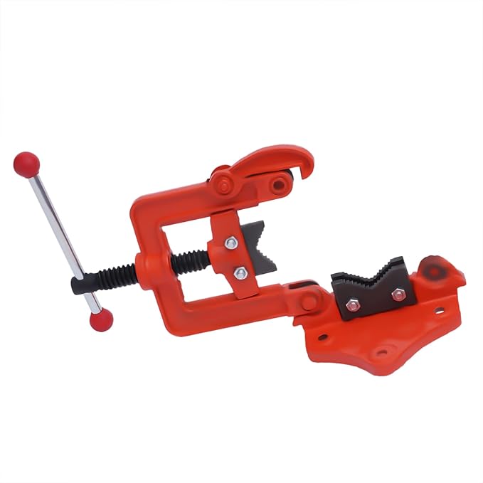 Eapmic BSTP Ratchet Pipe Threader Kit Portable Handheld Manual Pipe Thread Tool Set Ratcheting Pipe Threading Tool with 5 Dies Set 3/8'', 1/2'', 3/4'', 1'', 1-1/4'' + Pipe Cutter + Pipe Vise