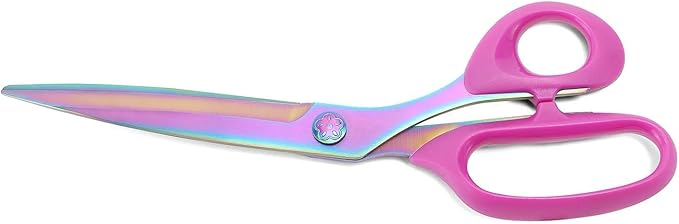 Sharp Sewing Scissors, Professional Heavy Duty Titanium Coating Forged Stainless Steel Multi-Purpose Shears for Fabric Leather, Dressmaking, Tailoring, Quilting, Home & Office, Art & School, 10 inch
