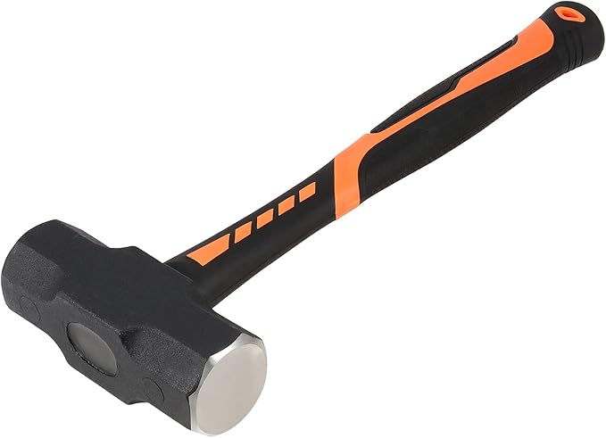 2 Piece 15 Inches 4lb Sledge Hammer,Small Sledge Hammer with Fiberglass Handle, Heavy Duty Slugging Hammer Demolition Hammers, Shock-resistant
