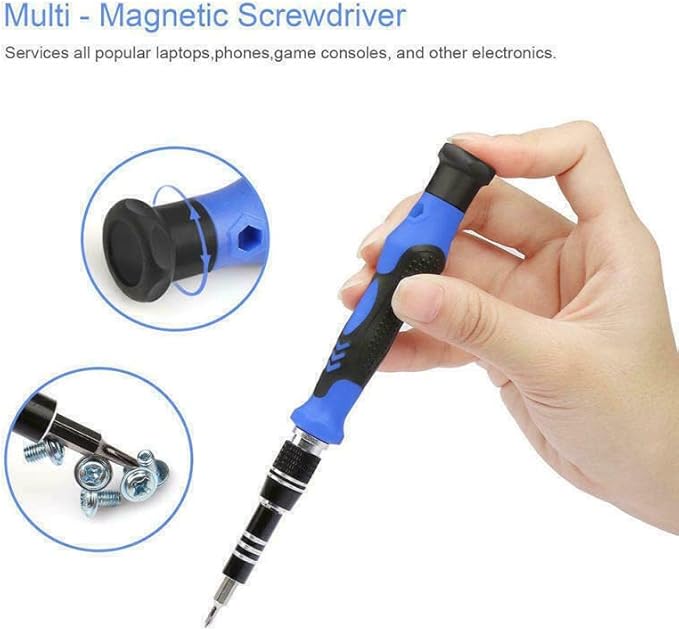 58 in 1 Repair Tool Kit Precision Small Screwdriver Set 54 Bit Magnetic Driver for Computer Laptop PC Precision Screwdriver Torx Smartphone Nut Driver 2.5, 3, 3.5, 4, 4.5, 5mm