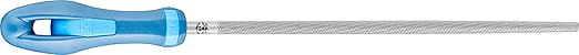 PFERD 10" Round File - DIY Packaged Bastard Cut, with Handle