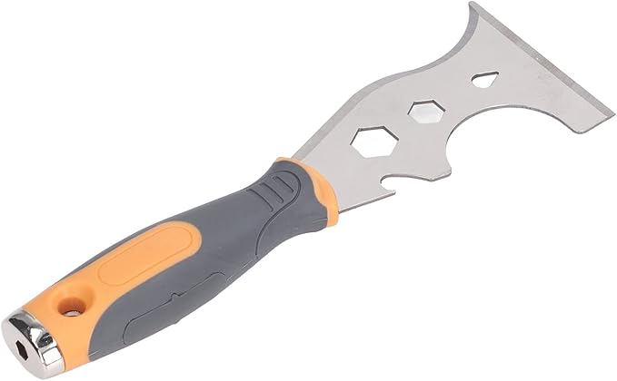 16 in 1 Multifunctional Putty Knife Paint Remover Scraper Tool with Multiple Features and Screwdriver Bits for DIY and Professional Use