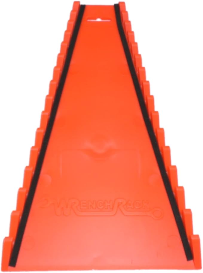 Protoco 4061 Reverse Wrench Rack, 15 Piece, Magnetic, Tool Organizer for Tool Box, Tool Cart or Wall Mounted, Orange