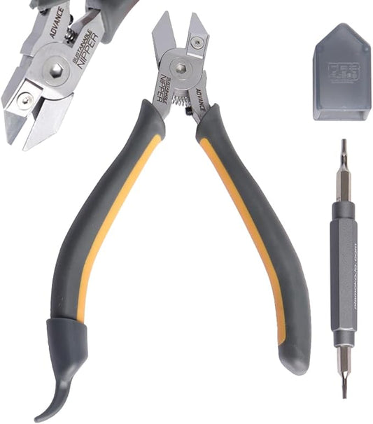 Model Nippers for DIY Model Building Replaceable Blade, Gundam Model Tools for Plastic Models, Ultra-thin Single-edged Non-slip Grip, Sharp Cutters, KJ025