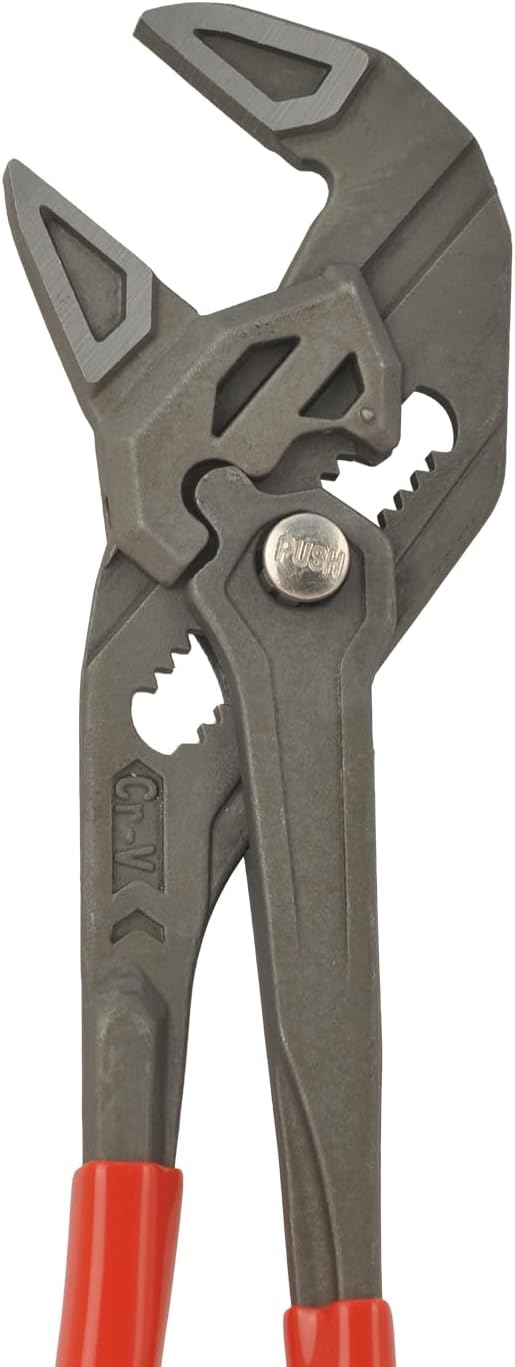 DSCTOOLS Multi-Use Adjustable Plier Wrench, Push Button Quick Adjust Tongue-and-Groove Pliers,Slip Joint Pliers, Plumbing Pliers (7/10/12Inch) (7"/175MM)