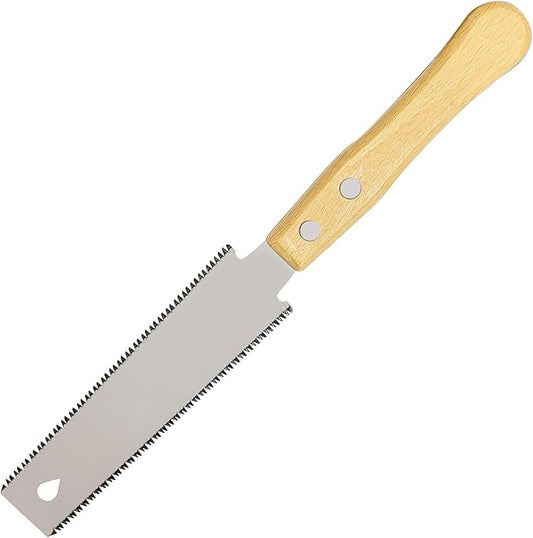 Mini Hand Saw Woodworking Tools,6 Inch Double Edges Flexible Flush Cut Saw,TPI 17/11 SK5 Blade Small Pull Saw for Craft, Flat Cutting Trim