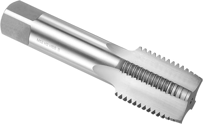 uxcell Hand Plug Tap M52 x 5 H2 Metric Thread Plug Style Taps Straight Flute Screw Tapping Threading Tool High Speed Steel HSS6542