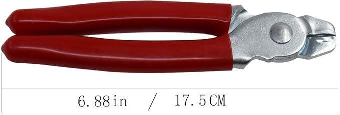 HARDK Hog Ring Pliers Set Straight, 300 PCS Galvanized Hog Rings - Perfect for Furniture Upholstery, Auto Upholstery, Plastic Meat & Sausage Casings