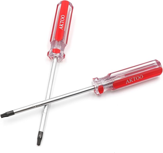 AKTOO 2PCS T20 Torx Screwdriver, 4inch Torx Driver Star Bit Screwdrivers for Computer Repairing, Automobile Tools and Home Appliances