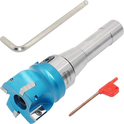 2 Inch Face Milling Cutter Aluminum 400R 50MM CNC End Milling Cutter Holder + R8-FMB22 Shank Face Shell Mill Arbor + 4pcs APKT1604 Carbide Inserts + 8mm Hexagon Wrench + T15 Wrench CNC Machine Tools