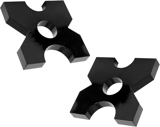 2 Pack Arbor Press Plate, 20 T Shop Press Plates AR400F Metal Material, H Frame Thickened Hydraulic Shop Press Plate Tool, 5 Notch (1" x 7" x 7")