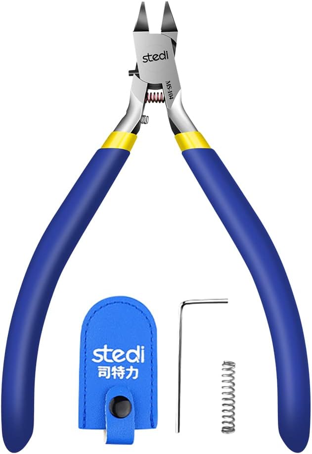stedi 4.7-inch Model Nipper, with Ultra-thin Single-edge and Blade Case Plastic Model Tools for Gundam Repairing Plastic Model and Fixing竊똁lue