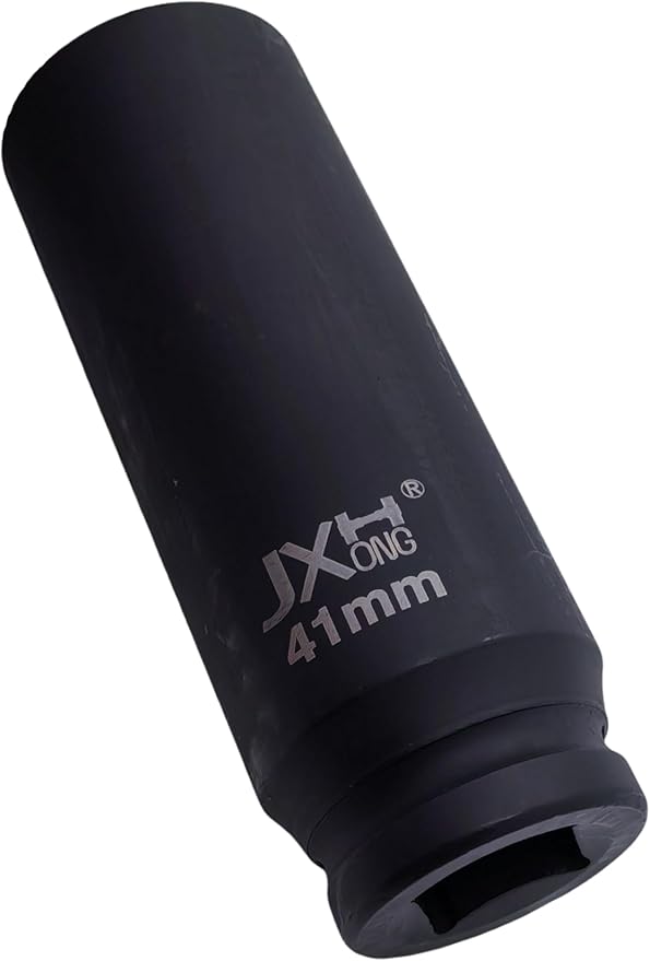 1-Inch Drive Metric Extra Deep Impact Socket, Heavy-Duty,6-Point, 6.3-Inch Long, Heat-Treated Cr-V Steel (41mm)