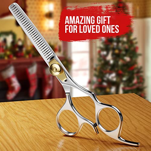 Suvorna 6.5??Thinning Shears for Hair Cutting, Trimming and Styling. Stainless Steel Texturizing Shears, blending shears and Layering Scissors for Cutting Hair for Women, Men and Adults