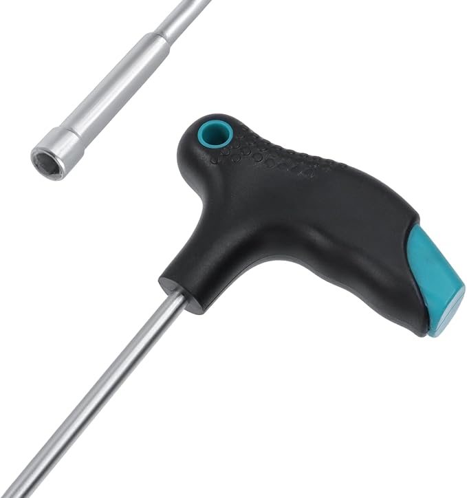 Antrader 5mm T-Handle Hex Nut Driver, Chrome Vanadium Steel Socket Wrench Screwdriver, Magnetic Tip Tightening and Loosening Tool with 5.9-Inch Shaft