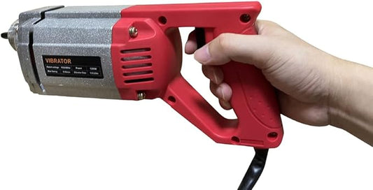 1300W Handheld Electric Concrete Vibrator Vibrating Power Tool, Air Bubble Remover, 6.6 feet Flex Hose Immersion Shaft, Aluminum Casing