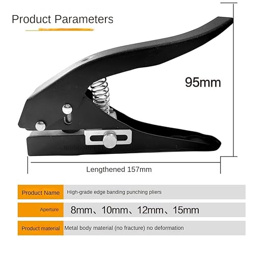 12mm Heavy Duty Hole Puncher Single, Circle Hole Punch Paper Punch Hand-Held Round Single Hole Punch for ID Cards PVC Cards Badge Photos Easy Install
