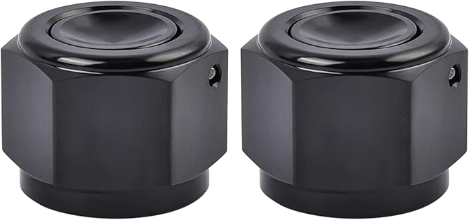 EVIL ENERGY 4AN Flare Cap Block off Fitting Plug Black 2PCS